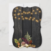 錆びた秋のフローラシックなsweet sixteen誕生日 招待状 (裏面)