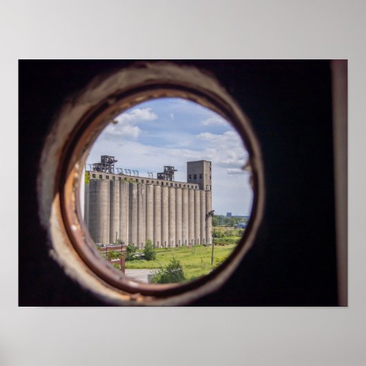 錆びた穀物サイロ ポスター (正面)