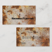 錆びた腐食した金属、テクスチャカスタム 名刺 (正面/裏面)