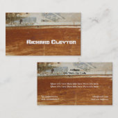 錆びた腐食した金属、テクスチャカスタム 名刺 (正面/裏面)