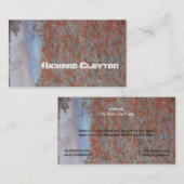 錆びた腐食した金属、テクスチャカスタム 名刺 (正面/裏面)