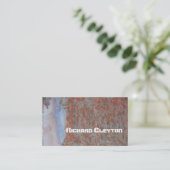 錆びた腐食した金属、テクスチャカスタム 名刺 (スタンド正面)