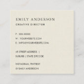 錆びた腐食性オレングランジジメタルのテクスチャ スクエア名刺 (裏面)