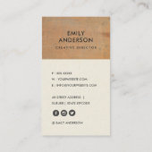 錆びた腐食性オレングランジジメタルのテクスチャ 名刺 (裏面)