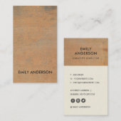 錆びた腐食性オレングランジジメタルのテクスチャ 名刺 (正面/裏面)