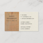 錆びた腐食性オレングランジジメタルのテクスチャ 名刺 (裏面)