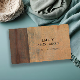 錆びた腐食性オレングランジジメタルのテクスチャ 名刺