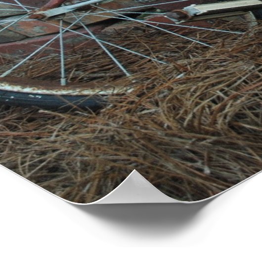 錆びた自転車 ポスター (角)