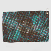 錆びた茶色の青、傷、小さなレンガまたは火格子 ゴルフタオル (横)