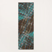 錆びた茶色の青、傷、小さなレンガまたは火格子 ヨガマット (裏面)