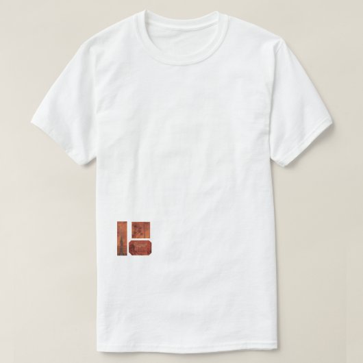 錆びた赤いヘム Tシャツ (デザイン正面)