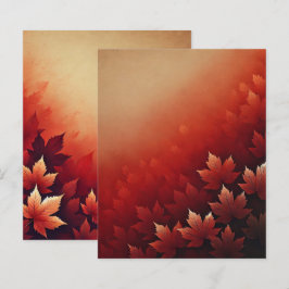 錆びた赤メープル秋グラデーションスクラップブック紙