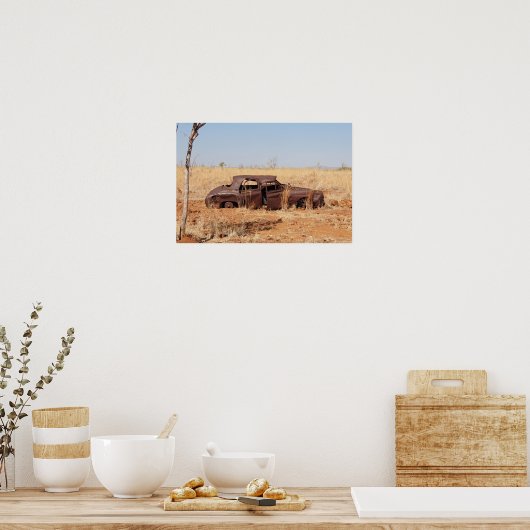 錆びた車 ポスター (キッチン)