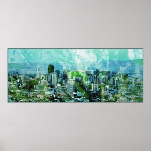 錆びた都市シアン ポスター (正面)