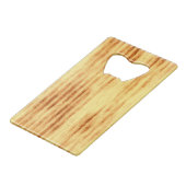 錆びた金ゴールド抽象芸術 クレジットカード栓抜き (正面アングル)