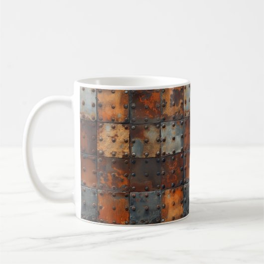 錆びた金属のコーヒーマグ コーヒーマグカップ (左)