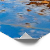 錆びた金属のテクスチャー、青い引っかき傷の背景 ポスター (角)