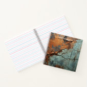 錆びた金属のテクスチャ古い錆びた金属 ノートブック (内部)