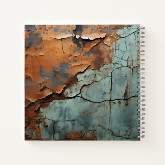 錆びた金属のテクスチャ古い錆びた金属 ノートブック (裏面)