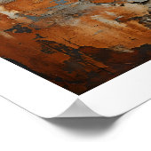 錆びた金属のテクスチャ古い錆びた金属 ポスター (角)