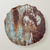 錆びた金属の模様 ラウンドクッション (裏面)