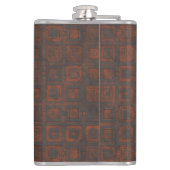 錆びた金属の正方形 フラスク (裏面)