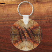 錆びた金属の爪の裂け目パターン キーホルダー (正面)