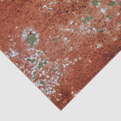 錆びた金属の緑色のペンキのはがれパターン2 薄葉紙 (詳細)