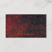 錆びた金属の背景を持つ竜 名刺 (裏面)