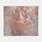 錆びた金属の背景 フリースブランケット (正面(横))