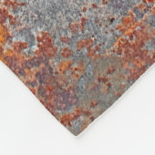 錆びた金属の背景 フリースブランケット (角)