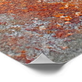 錆びた金属の背景 ポスター (角)