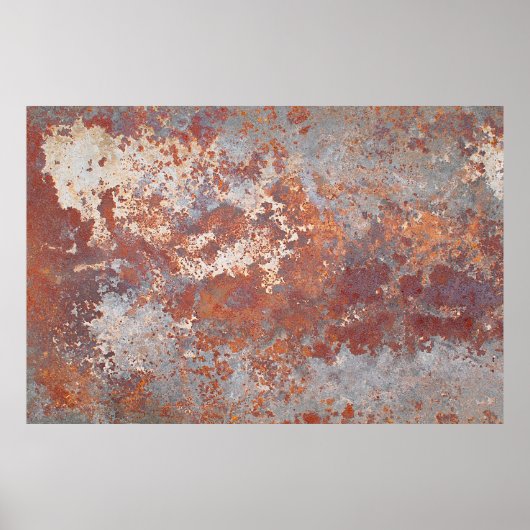 錆びた金属の背景 ポスター (正面)