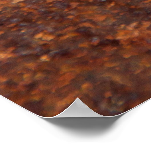 錆びた金属の背景 ポスター (角)