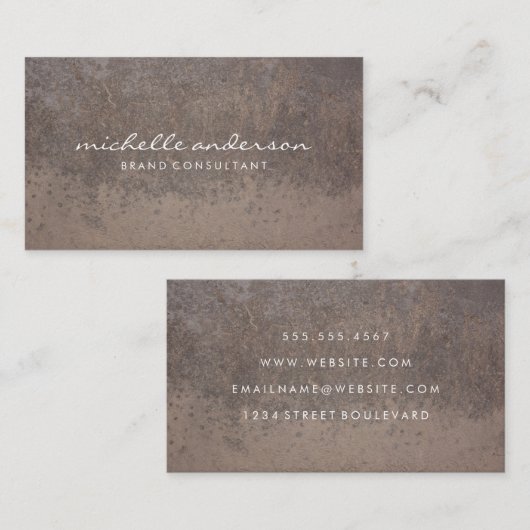 錆びた金属の背景 名刺 (正面/裏面)