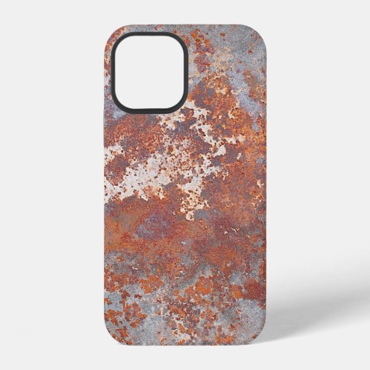 錆びた金属の背景 iPhoneケース (裏面)