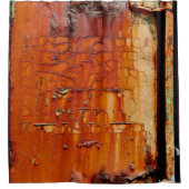 錆びた金属の高解像度写真 シャワーカーテン (正面)