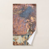 錆びた金属サイディング旧産業建物詳細 バスタオルセット (ハンドタオル)