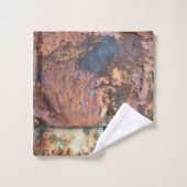 錆びた金属サイディング旧産業建物詳細 バスタオルセット (ウォッシュタオル)