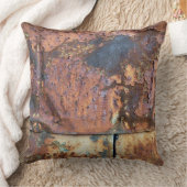 錆びた金属サイディング旧産業建物 クッション (ブランケット)