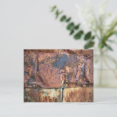 錆びた金属サイディング旧産業建物 ポストカード (スタンド正面)