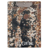 錆びた金属スチームパンク背景テンプレート クリップボード (正面)