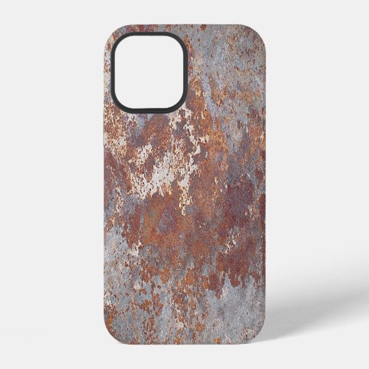 錆びた金属テクスチャの背景 iPhoneケース (裏面)