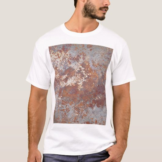 錆びた金属テクスチャの背景 Tシャツ (正面)
