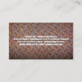 錆びた金属パターンの背景 名刺 (裏面)