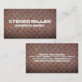 錆びた金属パターンの背景 名刺 (正面/裏面)