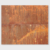 錆びた金属パネルテクスチャ背景 ラッピングペーパー (フラット)