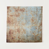 錆びた金属パネル、テクスチャ付きの背景 タペストリー (正面(横))