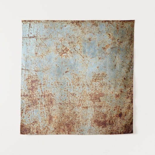 錆びた金属パネル、テクスチャ付きの背景 タペストリー (正面)