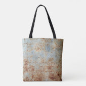 錆びた金属パネル、テクスチャ付きの背景 トートバッグ (裏面)